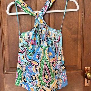 Zara Blue Green Sleeveless Tank Top